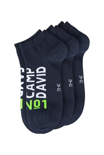 Bild: Camp David Herren Sneakersocken mit Intarsia-Logo, 3er-Pack Blue Navy, 43-46 f�r 16,95 EUR (-40%) statt 44,95 EUR bei amazon.de