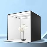STMKB Cabina Fotográfica con Caja De Luz De 80 X 80 Cm, Cabina Fotográfica Profesional Regulable con Brillo Ajustable, Múltiples Modos De Disparo, para Fotografía De Productos De Joyería Y Alimentos.