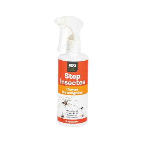 BSI - Spray Foudroyant - Araignée - 500 ML - Effet Radical - Adapté Egalement Aux Autres Insectes Rampants, Translucide