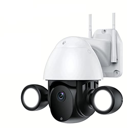 Telecamera Di Sicurezza Esterna, Tuya Wifi Telecamere 3MP HD Videocamere Di Sorveglianza Con Luce Smart Home Security Videcam Vocale Bidirezionale