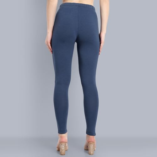Image of ONE SKY Women Full Length Leggings | Cotton Modal Spandex Blend | High Waist Stretchable & Bio-Washed Fabric | Colour-Lock Technology | Comfortable Leggings for Women