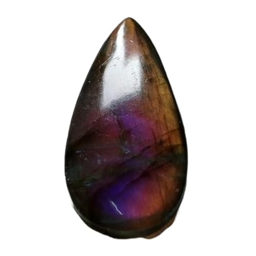 Labradorite violette poire 36x17x6mm bricolage de bijoux collier bague pendentif