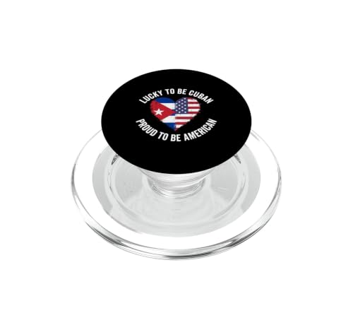 PopGrip para MagSafe Orgulloso Estadounidense Bandera Corazón Cubano Soporte de Móvil