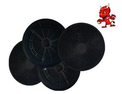 1 Megaset 4 Actif Graisse Filtre Charbon pour Hotte Aspirante Respekta Ch 22035 Ix, Ch 22098 Ix
