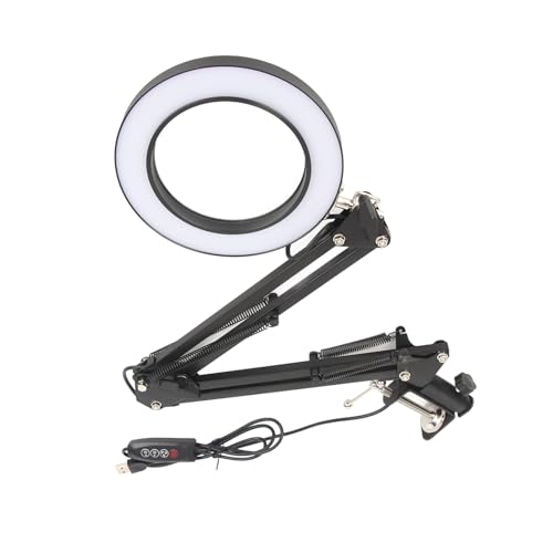 Magnifying Lamp 10X, with Clamp for Maintenance Lamps & Shades Magnifier Desk LED Light Adjustable