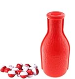 Teekerwan 16 Red Plastic Scoring Numbered Pills, Kelly/Pill Pool, Billiard Depot Pool Plastic Tally Shaker Bottle with Peas/Balls (Red)