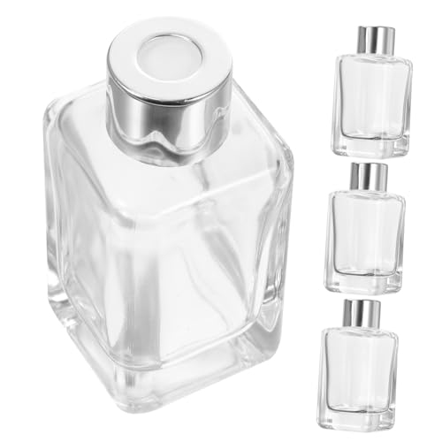 AOKWAWALIY 4 butelki do aromaterapii, dyfuzor, dyfuzor, szklane butelki z olejkami eterycznymi, butelki na perfumy, szklane butelki z olejkami eterycznymi