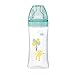 Dodie, Biberon Anticolica Sensation+, Verde Aria, 330 ml, Tettarella Piatta, Flusso Medio grande