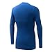 Beretta Flash Seamless Underwear Long Sleeve | High-Stretch Compression Shirt for Men | Long-Sleeve Workout Shirt | Navy and Beretta Blue, Small