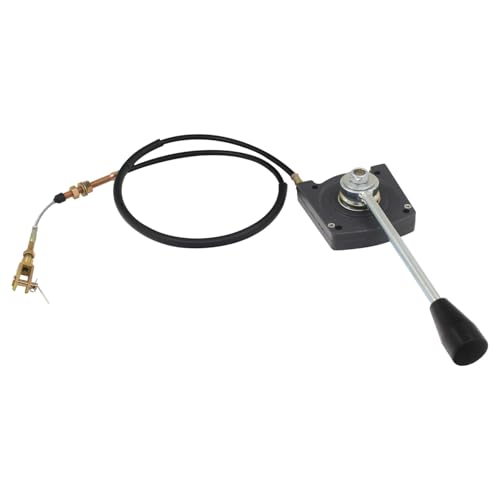 Gashebel mit griff Bowdenzug für rasenmäher roller boot motorrad rasentraktor bagger rüttelplatte gasbowdenzug universal mit Hebel Regulierhebel Gaszug (2m Kabellänge)