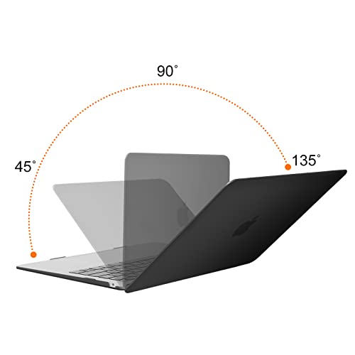 MOSISO Compatible with MacBook Air 13 inch Case M1 A2337 A2179 A1932, Protective Hard Shell Cover Compatible for MacBook Air M1 Case 13.3 inch 2021 2020 2019 2018 Retina Touch ID, Black - Image 2