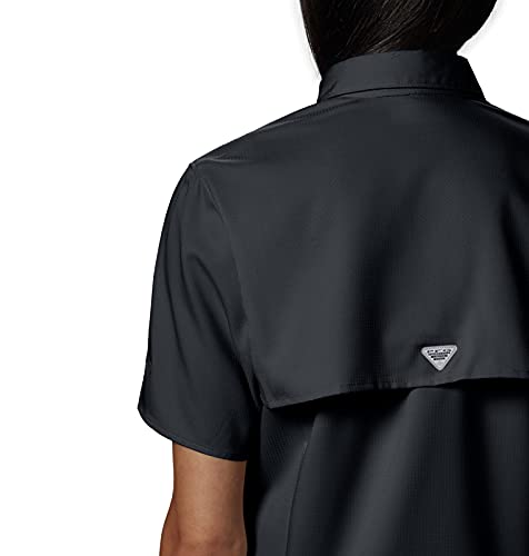 Columbia Women's Pfg Tamiami Ii Upf 40 Short Sleeve Fishing Shirt, Black, Large #TOP4
