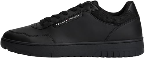 Tommy Hilfiger Herren Cupsole Sneaker Basket Core Low Top, Schwarz (Black), 44