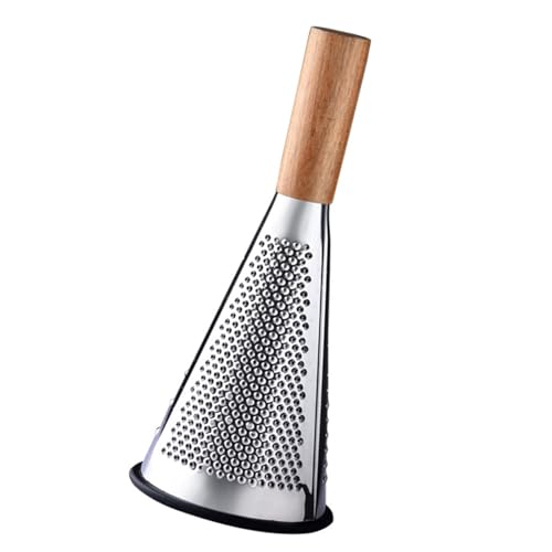 Rallador cónico de acero inoxidable con mango de madera miniatura 6