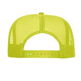 Image of OTTO Neon Polyester Foam Front 5 Panel High Crown Mesh Back Trucker Hat