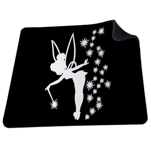 ShopQuality4U Fairy Tinkerbell Silhouette Design soft 5mm Rubber PC Mouse Pad Mat - For Gaming Home or Office