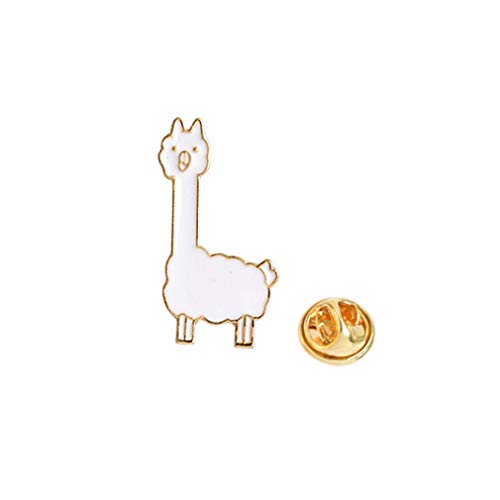 PULABO Frauen Brosche Pins Alpaka geformte Legierung Brosche Abzeichen Kleidung Schal Abzeichen Rucksack Schuhe Symbol Schmuck, weiß bequem und langlebig praktisch