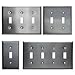 stainless steel brushed light switch cover for single toggle