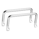 QUARKZMAN 2 Pezzi Maniglie Per Vassoio Stoviglie, 4.6 Pollici Maniglie In Metallo Per Vassoio Da Servizio Hardware Per Mobile Tiraggio Per Vassoio Frutta, Cassetti, Porte Scorrevoli, Argento