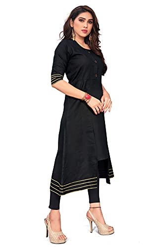 Image of Leriya Fashion Designer Slub Cotton Fully Stitched AnarklaiKurti for Women & Girls on Jeans Palazzo or Skirt