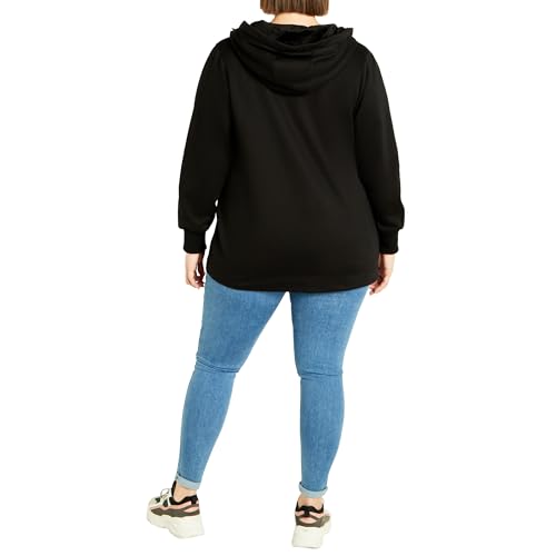 Avenue Women's Plus Size Felicity Zip Up Hood Fleece Jacket2