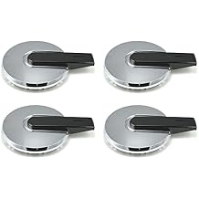 Set of 4 New Chrome & Black Bar Wheel Rim Hub Center Caps Replacement for 2006-2010 Hummer H3 H3T 16 inch Factory Wheels