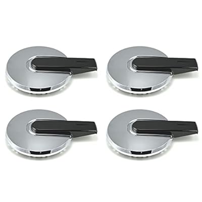 Set of 4 New Chrome & Black Bar Wheel Rim Hub Center Caps Replacement for 2006-2010 Hummer H3 H3T 16 inch Factory Wheels