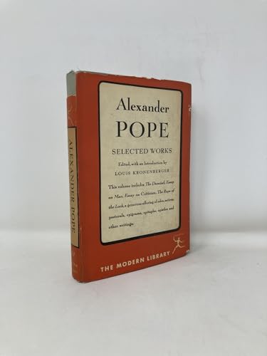 ALEXANDER POPE:SELECTED WORKS [Unknown] B0027V13SI Book Cover