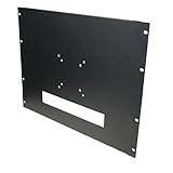 Se trata de una plancha metálica y plana de color negro que ocupa 8U de altura en el armario rack.