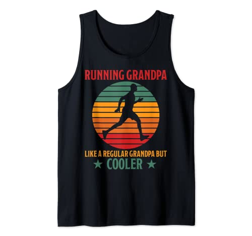 Uomo Running Grandpa Cooler Divertente Scritta Corsa Opa Jogging Canotta