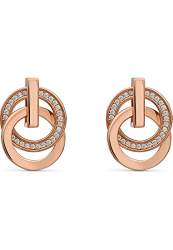 JETTE Damen-Ohrstecker Swing 925er Silber 58 Zirkonia One Size, Roségold...