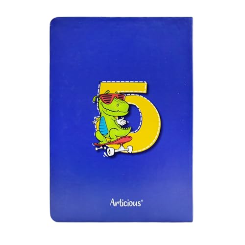 Image of Articious Notebook Set, Premium Hardcover Journal, Bookmark and Matching Box |192 Ruled Pages, 80 GSM | A5 Ruled Writing Notebook for Girls, School & Office | Dino