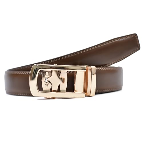 Image of WildHorn Men's Genuine Leather Belt for Men| Premium Auto-Lock Buckle | Adjustable up to 48 inch | Formal & Casual Wear | Micro-Adjust Fit | Stylish Gift Box Included