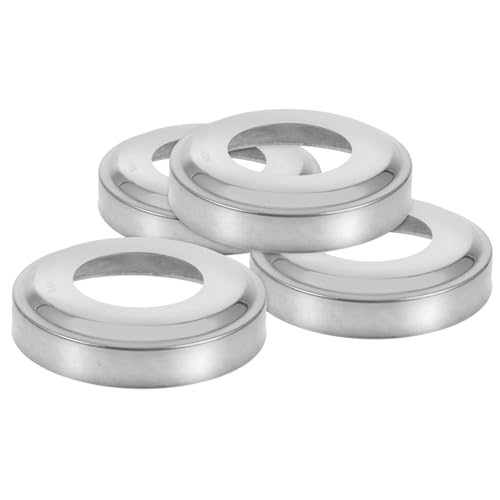 KITANDOVE 1.9 Couverture D'échelle de Piscine en Acier Inoxydable 4 Pièces de Tube de Rampe de Piscine Creusée pour Remplacement Et Plaque de Base