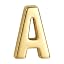 14K Gold Plated-Initial A