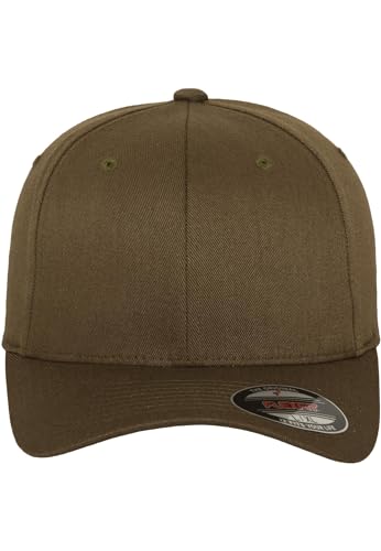 Flexfit 6277-Flexfit Wooly Combed, Cappellino da baseball Unisex - Adulto, Verde (Olive), Taglia unica