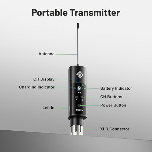 Image of Phenyx Pro Portable Transmitter for PDP-M Wireless in-Ear Monitor System w /24-bit /48kHz Digital Circuit, 16 UHF Channels, Rechargeable Battery (PMT-P-900)