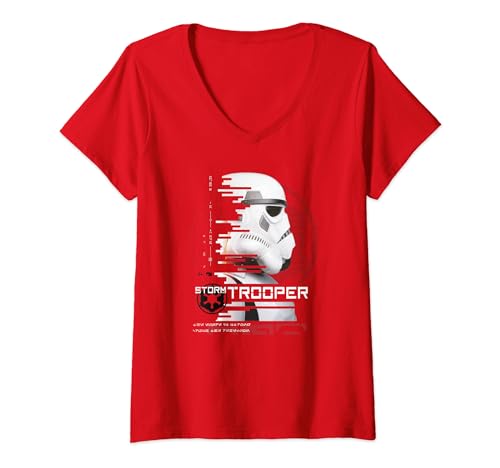 T-shirt Star Wars femme Andor Stormtrooper col V haut manches courtes geek