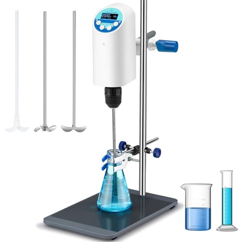 Agitateur électrique de laboratoire puissant 50000 mPa avec support et tiges inox