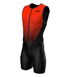 Zimco Elite Triathlon Suit Men Padded Triathlon Tri Suit Race Suit Swim Bike Run (2XL, Black Dots)