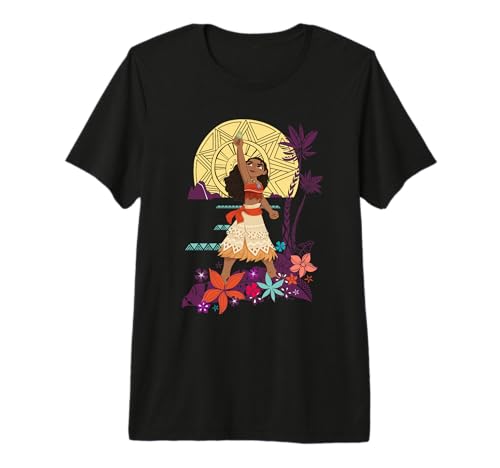 T-shirt Moana Disney Princess premium avec impression textile haute qualité