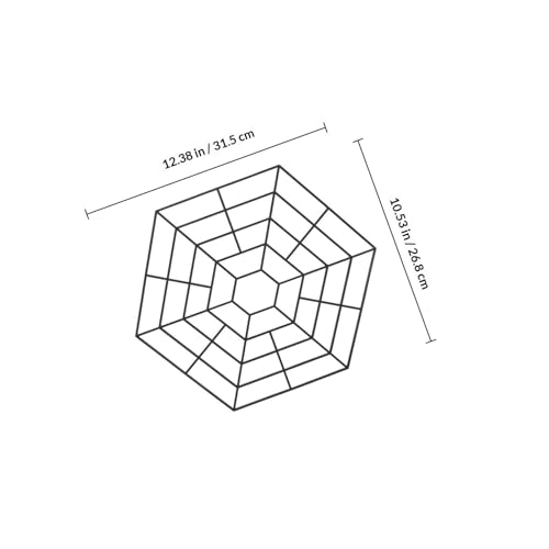 Red protectora de peces de 10 piezas hexagonal de PP negro para estanque 3