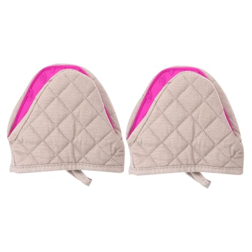 MOKKHNB 2 Piezas Guantes Horno de Silicona Resistentes al Calor Antideslizantes y Aislantes para Cocina Protección para Hornear y Barbacoa Color Púrpura