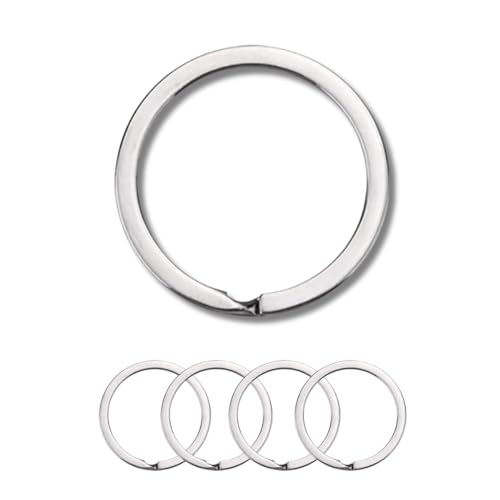 Tectonic 32mm Large KeyRings Heavy Duty for KeyChain Hoops Car Keys & Home Keys Key Rings are suitable for Men & Women (4-Pack) - 1 Year Full warranty