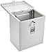 Qualarc PCSDB-MD Parcel Chest Secure Locking Delivery Box Made of Galvanized Steel, Textured Gray, Medium