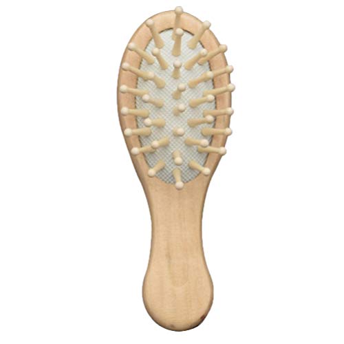Healifty Wooden Massage Comb Hair Brushes Mini Scalp Massage Brush Salon Combs Hair Curling Hairdressing Tool for Women Men