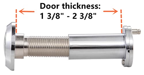 Forliggio Peephole Front Door Viewer With Privacy Cover, One-Way 220 Degrees In Chrome #TOP3