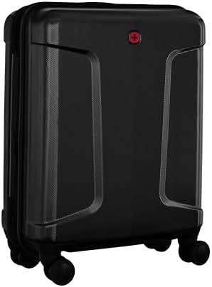 WENGER Legacy Carry-On Hartschalenkoffer, Handgepäck, Trolley, 39 (44) l, Damen Herren, Business-Reisen Urlaub, Schwarz, 610865