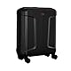 WENGER Legacy DC Carry-On 14 Handgepäck Trolley mit 4 Rollen, 39 (44) l, Hartschale, Damen Herren, Business-Reisen Urlaub, Schwarz, 610865