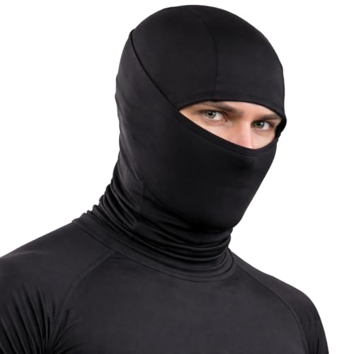 Touca Ninja Balaclava Articulada Profissional Resistente Frio Proteção Uv50 Multifuncional Respirável (Preto)